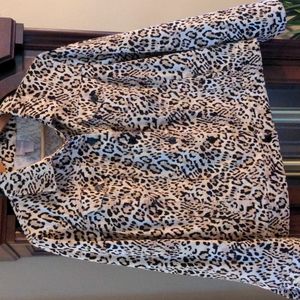 Chico's Animal Print Denim Jacket